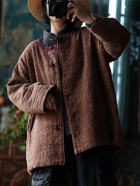 Women Autumn Ethnic 100%Cotton Short Padded Coat AI1061 JSHY