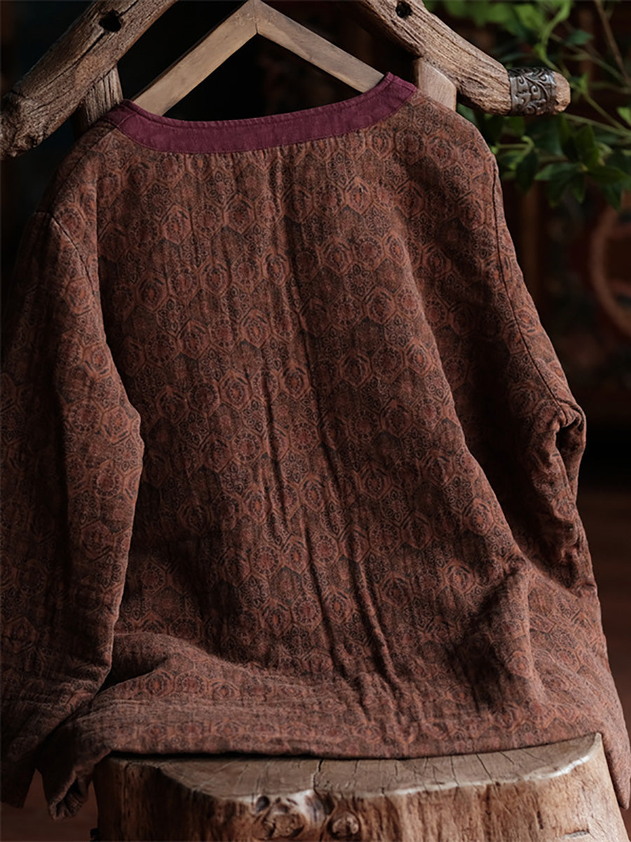 Women Autumn Ethnic 100%Cotton Short Padded Coat AI1061 JSHY