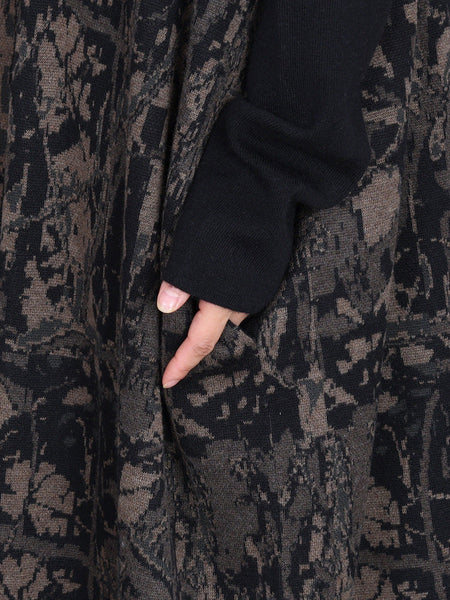 Women Autumn Artsy Colorblock Loose Knit Dress AH1033 BUYKUD