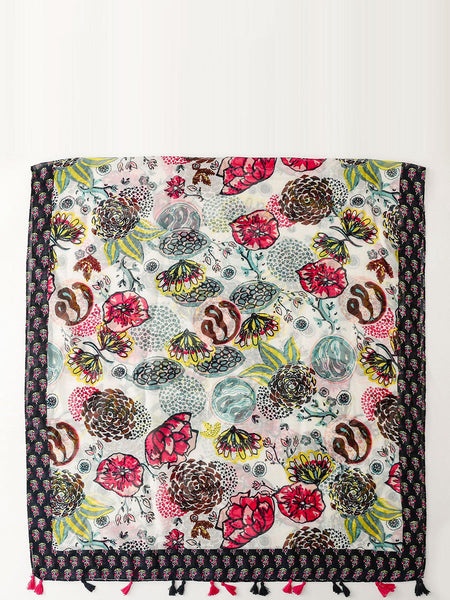 Women Ethnic Flower Embroidery Linen Cotton Flat Shoes AH1063 JSHY