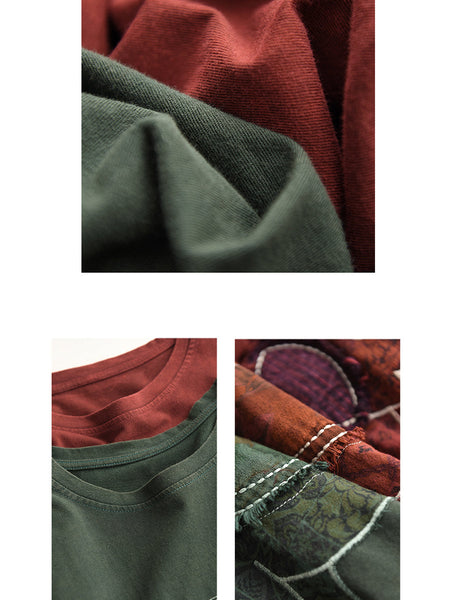 Women Autumn Casual Patch Elephant O-Neck Cotton Sweatshirt AK1017 Genistyle Shop