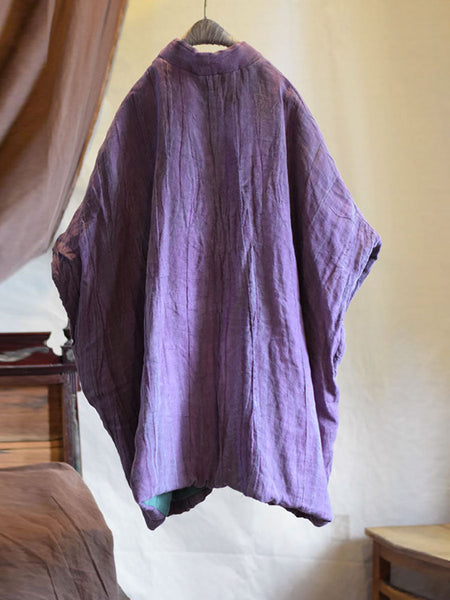 Women Ethnic Tie-dye V-Neck Linen Padded Vest Coat AV1018 Genistyle Shop