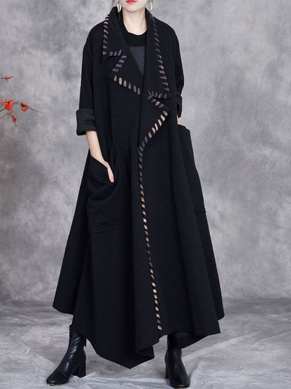 Women Artsy Autumn Turn-down Collar Cardigan Loose Coat AV1003 Genistyle Shop