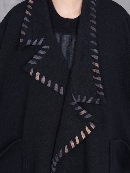 Women Artsy Autumn Turn-down Collar Cardigan Loose Coat AV1003 Genistyle Shop