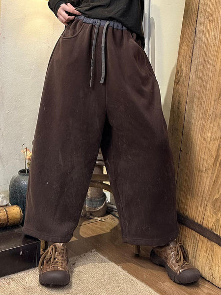 Women Autumn Casual Colorblock Cotton Loose Pants AV1006 Genistyle Shop