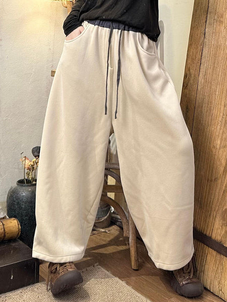 Women Autumn Casual Colorblock Cotton Loose Pants AV1006 Genistyle Shop