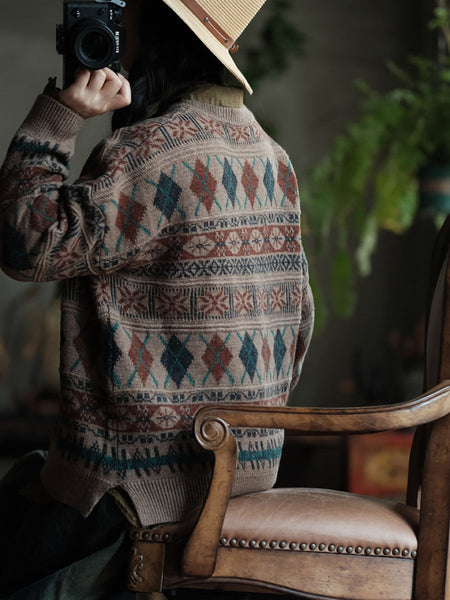 Women Autumn Casual O-Neck Knit Sweater WG029 JSHY