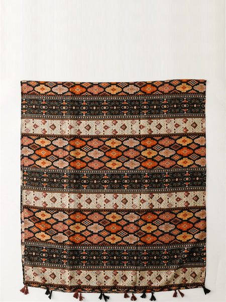 Women Bohemia Print Tassel Travel Shawl Scarf BA1043 Genistyle Shop