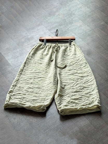 Ramie Solid Wide-leg Women Pants Loose Vintage Autumn FashionChic