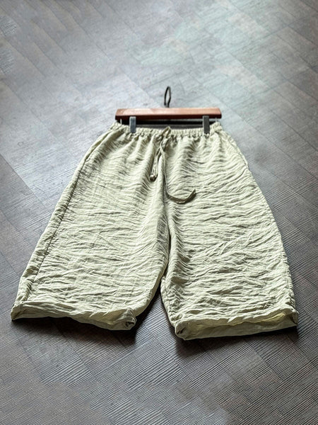 Ramie Solid Wide-leg Women Pants Loose Vintage Autumn FashionChic