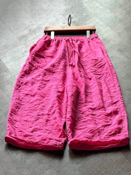 Ramie Solid Wide-leg Women Pants Loose Vintage Autumn FashionChic