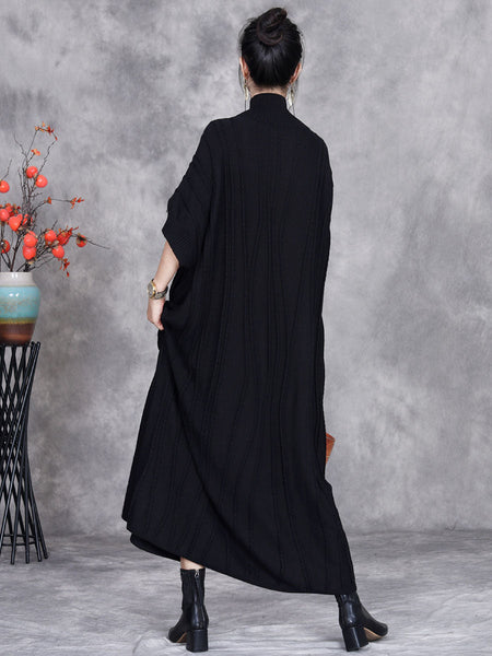 Women Autumn Artsy Jacquard Knitted Half-Turtleneck Dress BA1058 Genistyle Shop