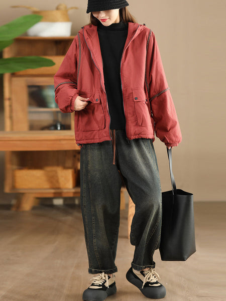 Women Autumn Retro Spliced Washed Denim Harem Pants BA1064 Genistyle Shop