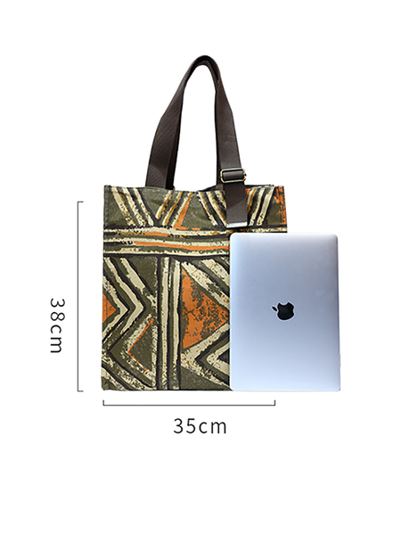 Ethnic Print Large Capacity Shoulder Bag Handbag QN010 BUYKUD