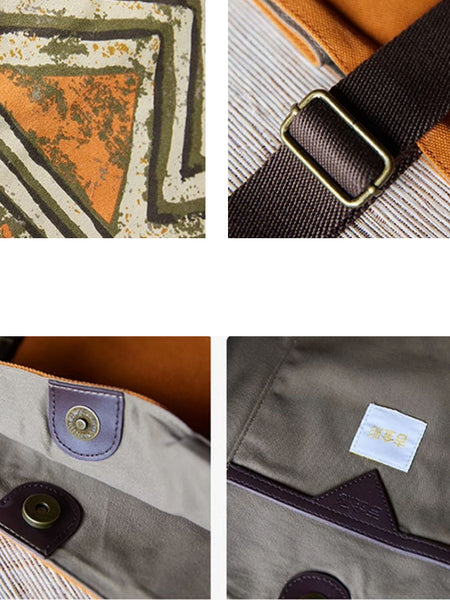 Ethnic Print Large Capacity Shoulder Bag Handbag QN010 BUYKUD