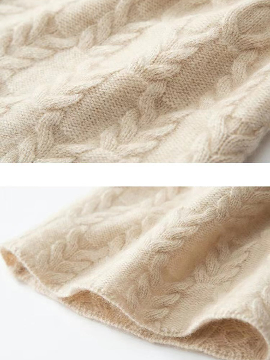 Winter Cable Knit Wool Warm Soft Hat QN001 BUYKUD