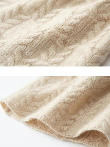 Winter Cable Knit Wool Warm Soft Hat QN001 BUYKUD