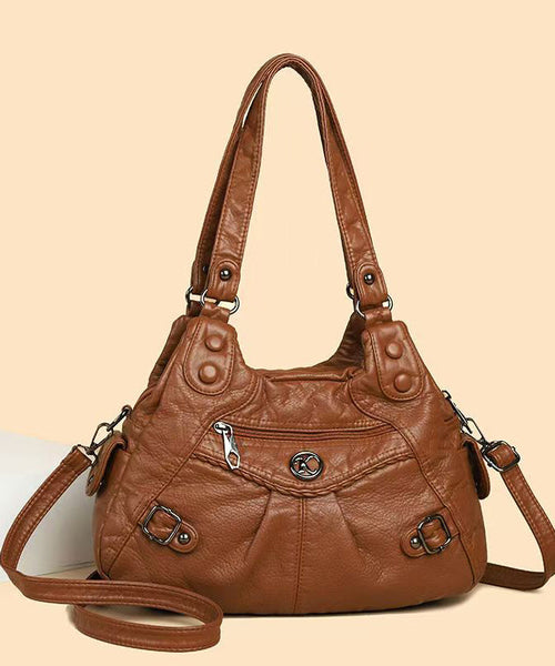 Large Shoulder Bag Capacity New 2025 Leather Faux Black FashionChic