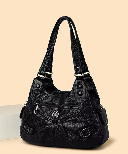 Large Shoulder Bag Capacity New 2025 Leather Faux Black FashionChic