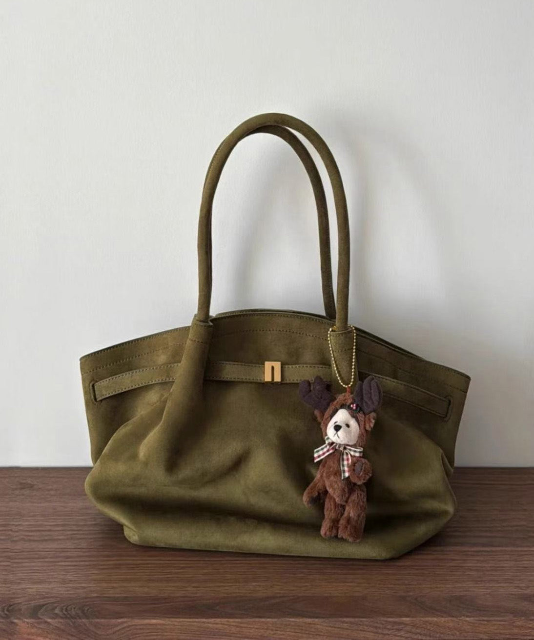 Shoulder Bag 2025 Capacity Large Green New Suede FashionChic