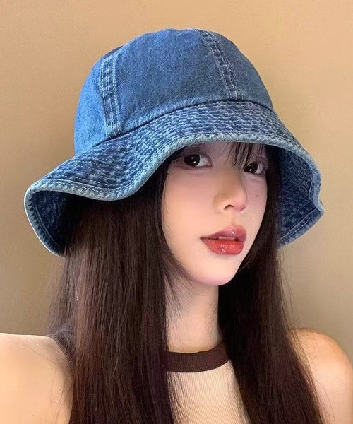 Blue New Japanese Style Hat Bucket 2025 Denim FashionChic