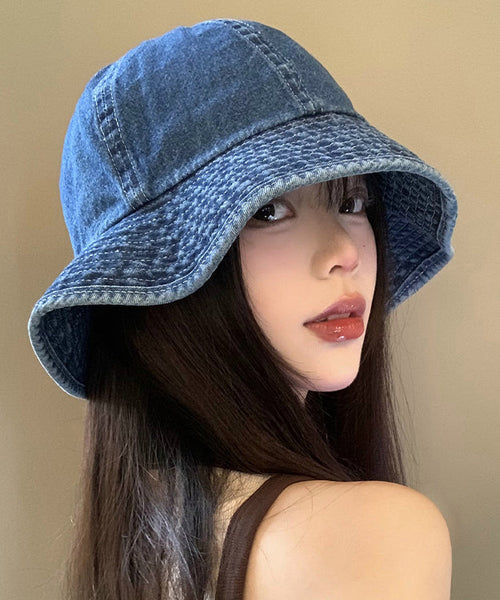 Blue New Japanese Style Hat Bucket 2025 Denim FashionChic
