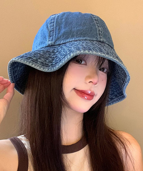 Blue New Japanese Style Hat Bucket 2025 Denim FashionChic