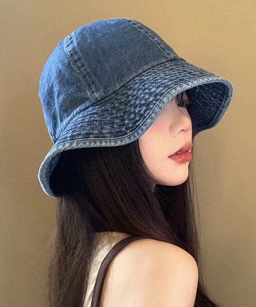 Blue New Japanese Style Hat Bucket 2025 Denim FashionChic