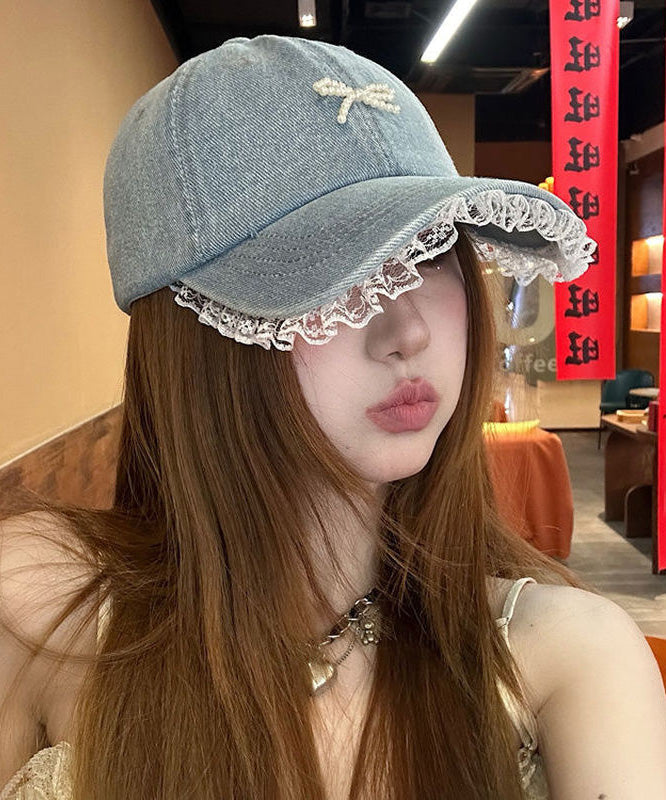 Lace Hat Edged Baseball Denim New 2025 Cap FashionChic