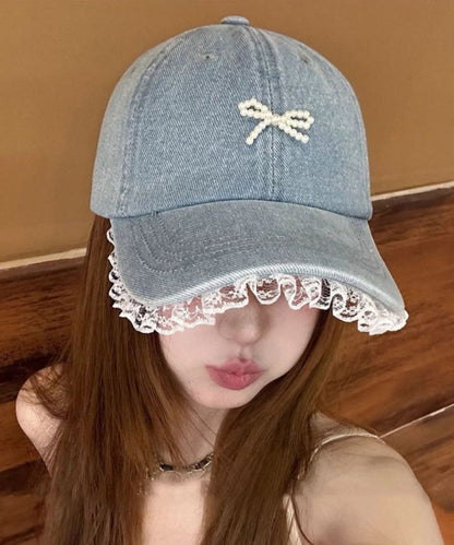 Lace Hat Edged Baseball Denim New 2025 Cap FashionChic