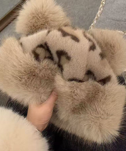 2025 New Leopard Print Thickened Warm Fuzzy Fur Hat RB045 ABC