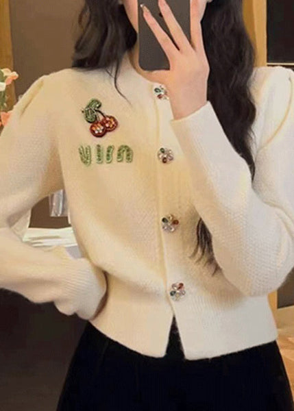 2025 New Red O Neck Button Knit Cardigan Spring YY013 ABC