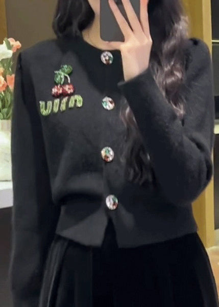 2025 New Red O Neck Button Knit Cardigan Spring YY013 ABC