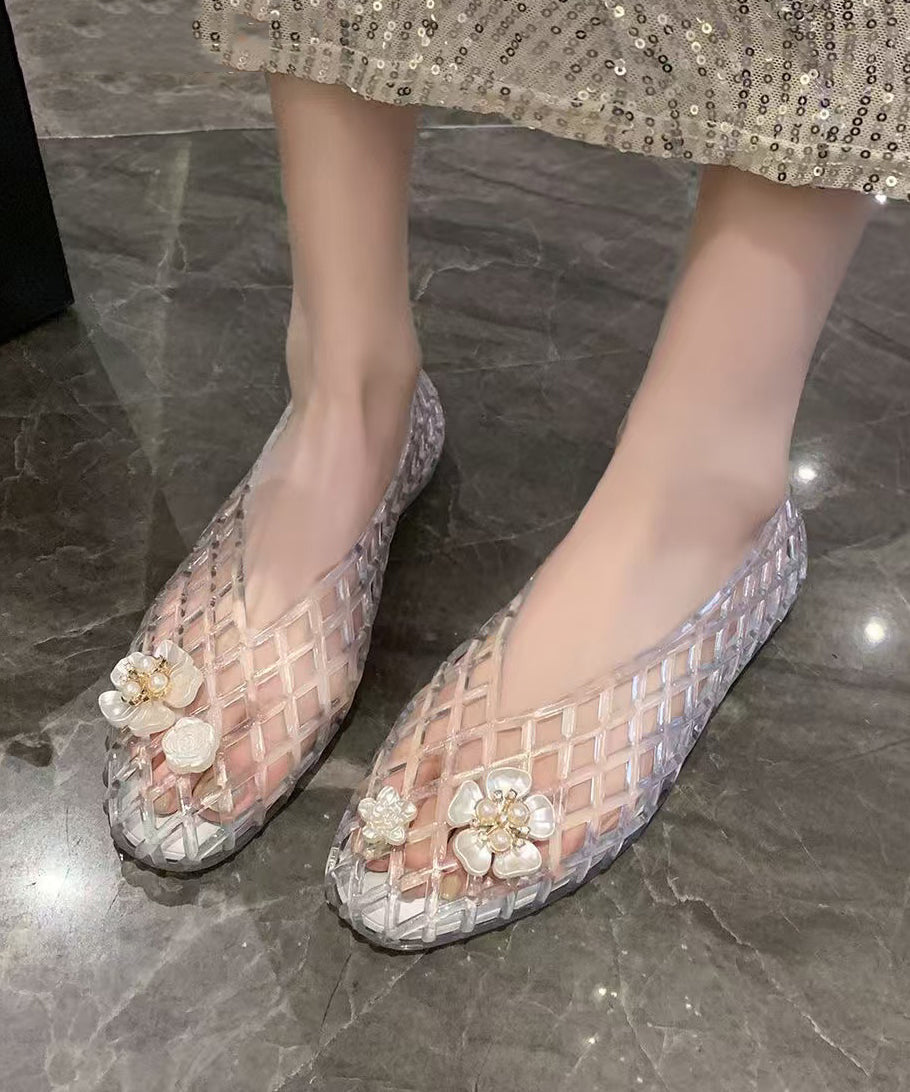 Summer 2025 Bottomed Out Shoes Hollow New Silver Flat FashionChic