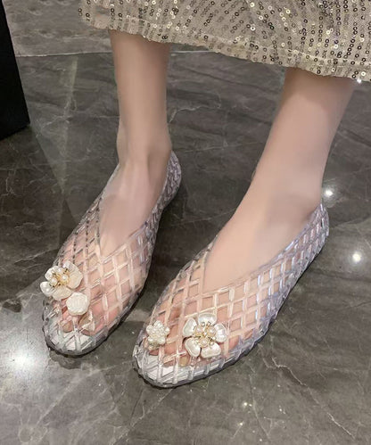 Summer 2025 Bottomed Out Shoes Hollow New Silver Flat FashionChic