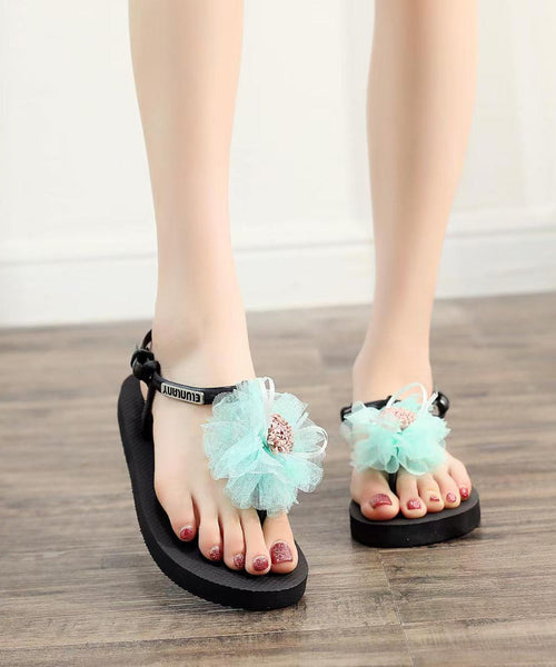 Vacation Flower Style Beach Flip Gray New 2025 Flops FashionChic