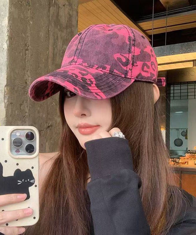 2025 Hat Print Cap Baseball Leopard New Rose Versatile FashionChic