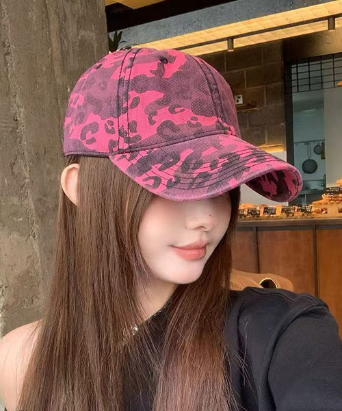 2025 Hat Print Cap Baseball Leopard New Rose Versatile FashionChic