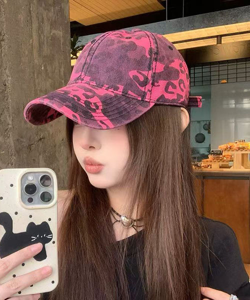 2025 Hat Print Cap Baseball Leopard New Rose Versatile FashionChic