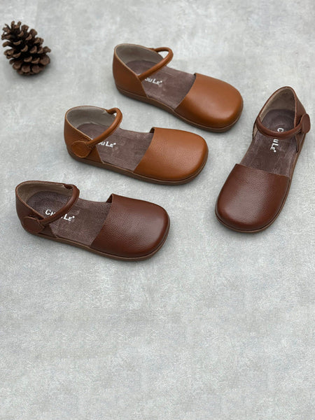 Leather Flat Genuine Women Color Pure Spring Shoes FashionChic