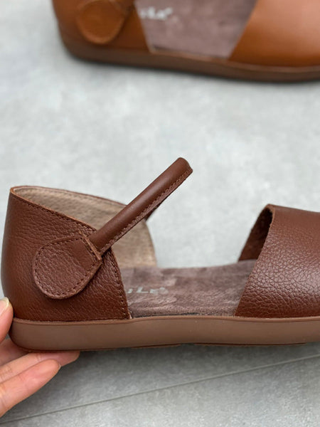 Leather Flat Genuine Women Color Pure Spring Shoes FashionChic