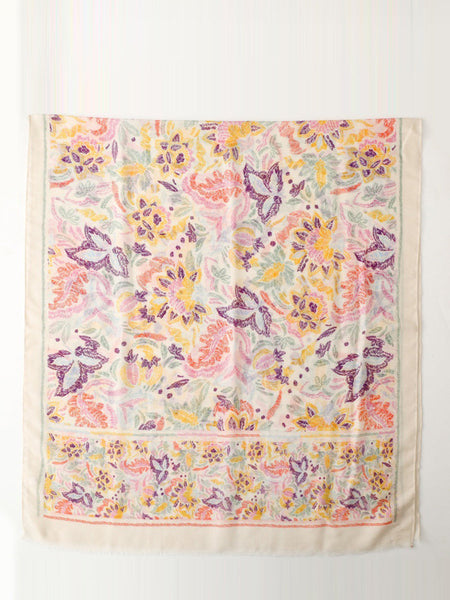 Colorful Scarf Artsy Plant Women Shawl FashionChic