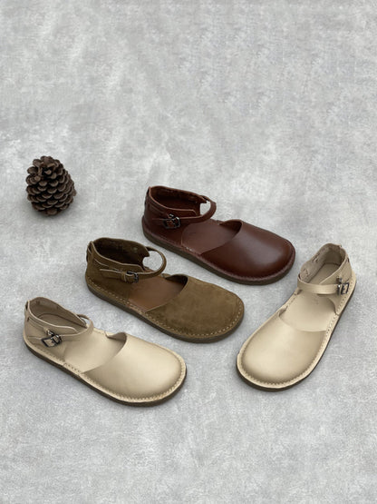 Leather Flat Women Summer Genuine Sandals FashionChic