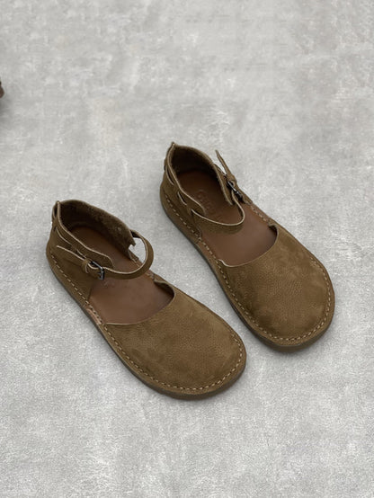 Leather Flat Women Summer Genuine Sandals FashionChic