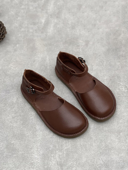 Leather Flat Women Summer Genuine Sandals FashionChic