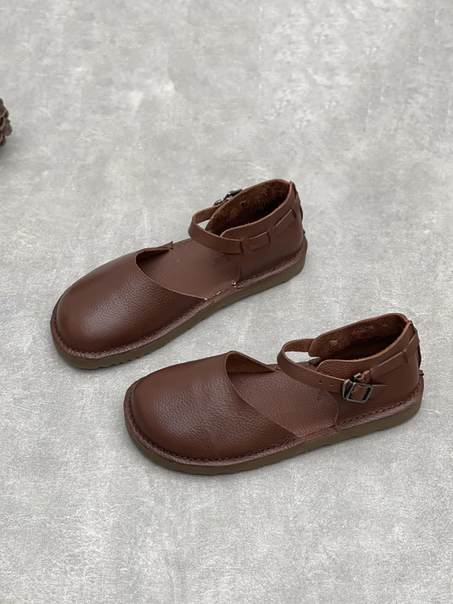 Leather Flat Women Summer Genuine Sandals FashionChic