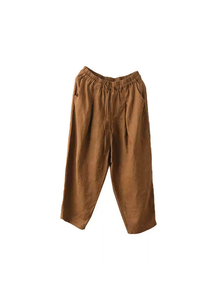 Harem Summer 100%Linen Color Pants Pure Women FashionChic