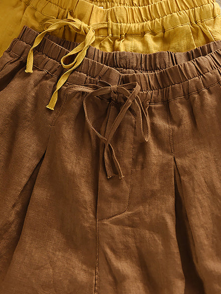 Harem Summer 100%Linen Color Pants Pure Women FashionChic
