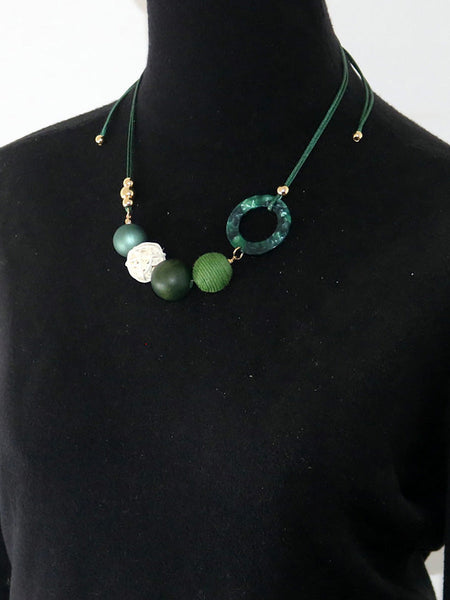 Pendant Wooden Women Necklace Casual Resin FashionChic