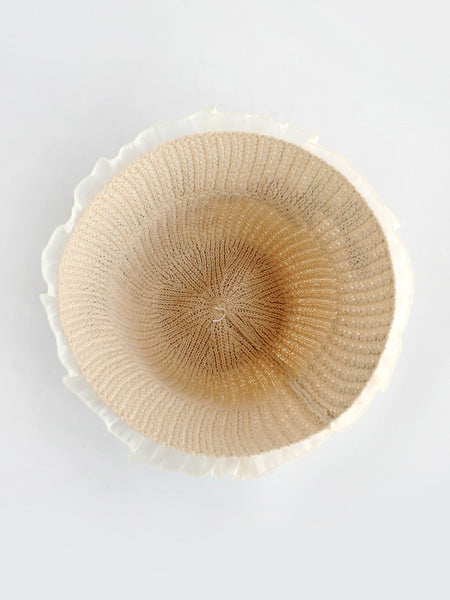 Flower Lace Spliced Women Sunproof Embroidery Ethnic Hat FashionChic